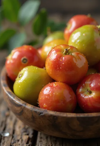 Bacche di Camu Camu fresche intere e tagliate