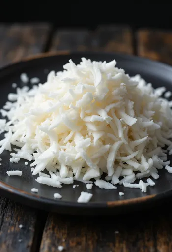 Cocco fresco grattugiato soffice e bianco