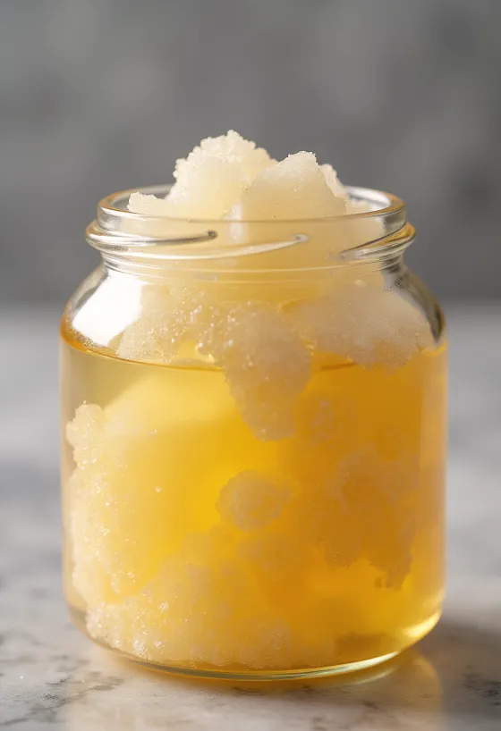 Sciroppo di zucchero invertito che cola da un cucchiaio