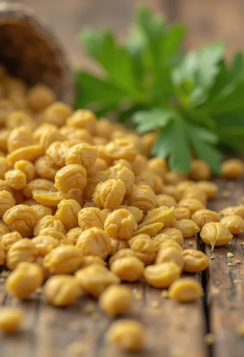 Coriandolo macinato in ciotolina e semi interi su tavolo da cucina