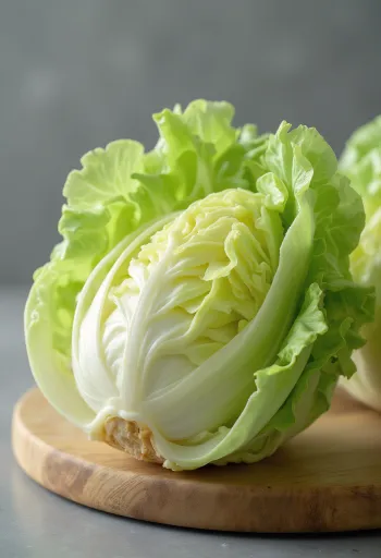 Cespo di Pan di Zucchero fresco con foglie verde chiaro su tagliere