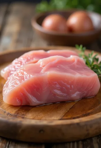 Trancio di Tonno Alalunga crudo su tagliere
