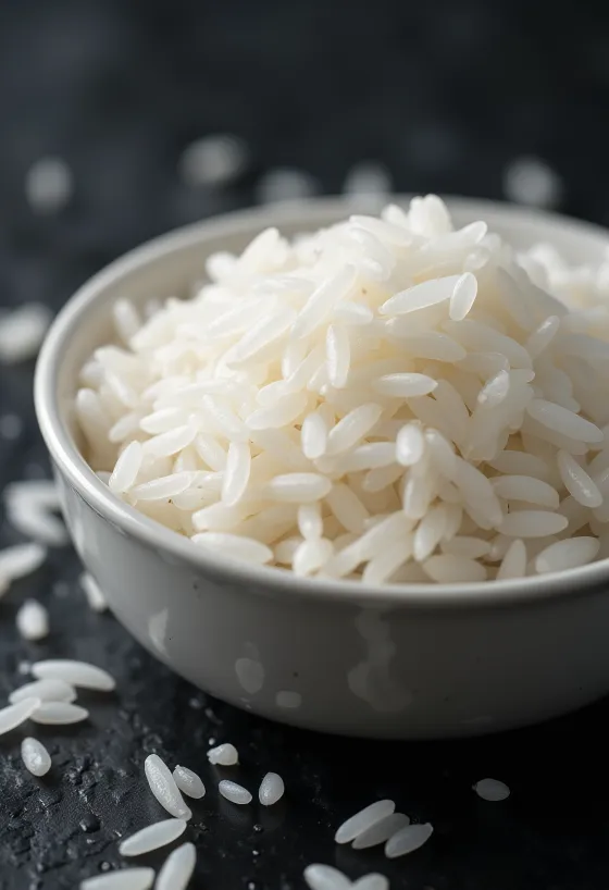 Riso Jasmine cotto al vapore, bianco e soffice