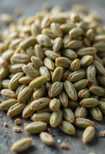 Chicchi di segale puliti in un sacchetto e sparsi su superficie in legno