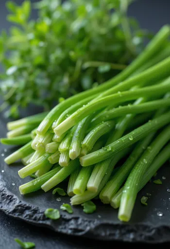 Erba cipollina fresca tagliuzzata in ciotola di ceramica
