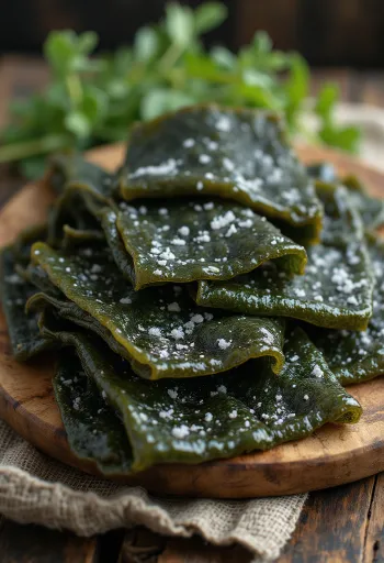 Foglie di Alga Kombu essiccata spesse e scure
