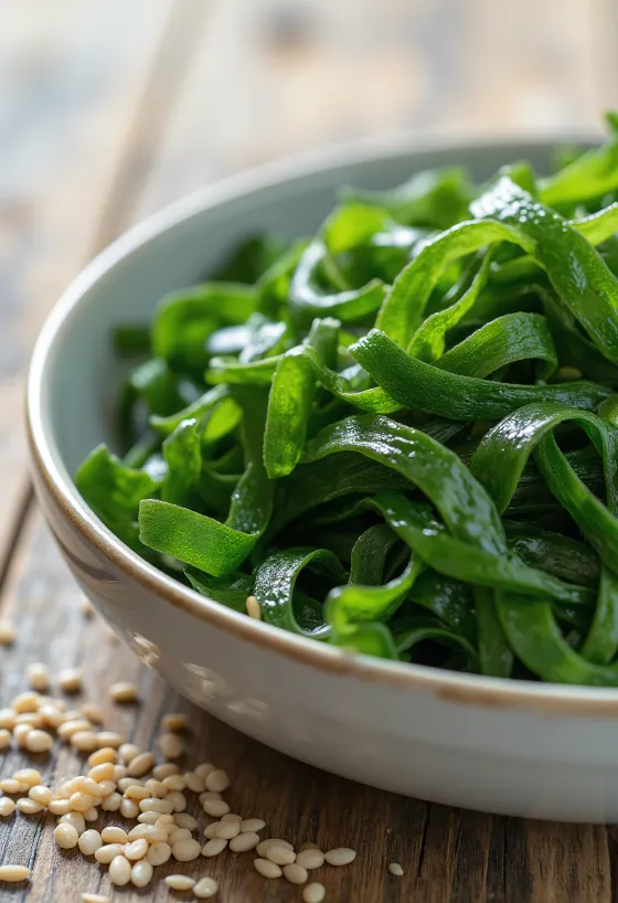 Alga Wakame essiccata in fiocchi