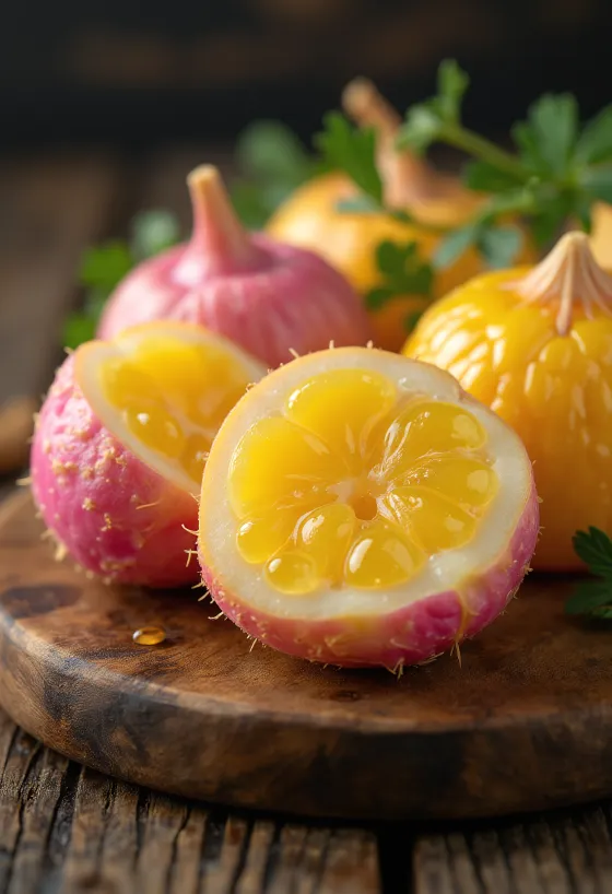 Tuberi di Ulluco dai colori vivaci, texture dettagliata