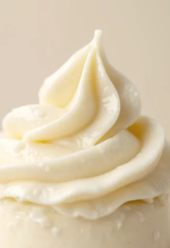 Crema al burro soffice in ciotola di vetro e spalmata con spatola su legno