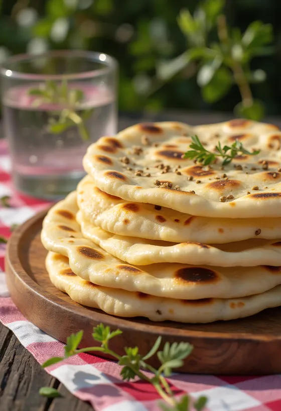 Saji al cumino dorato, focaccine piatte cosparse di semi di cumino