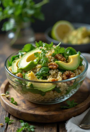 Buddha Bowl di quinoa con spinaci e lime
