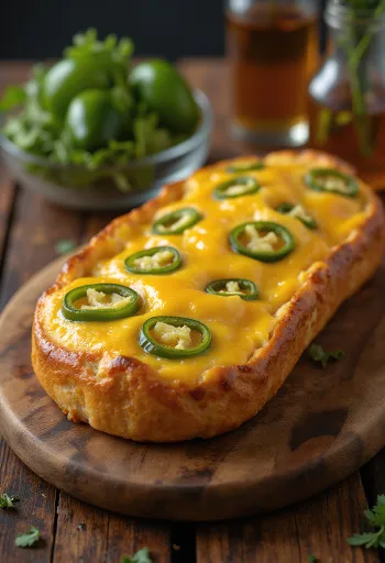 Pane al jalapeno e cheddar appena sfornato
