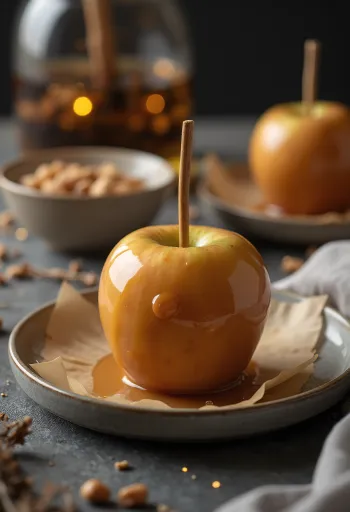 Mele caramellate con copertura dorata e croccante