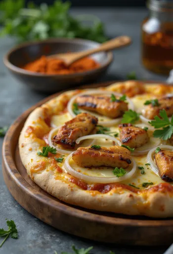 Pizza Ghanaian Style servita