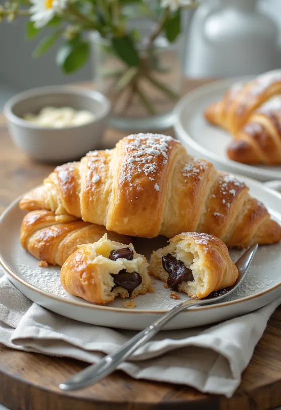 Croissant senza glutine serviti
