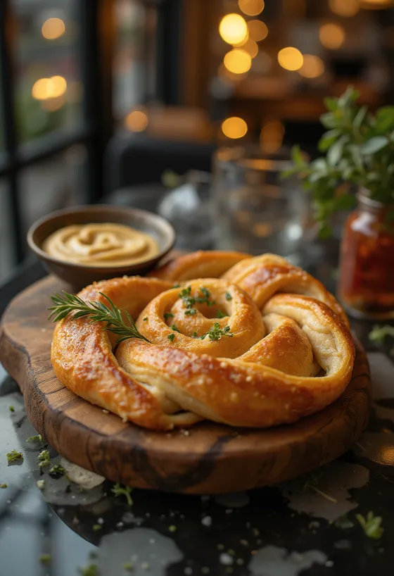Burek all'hummus servito