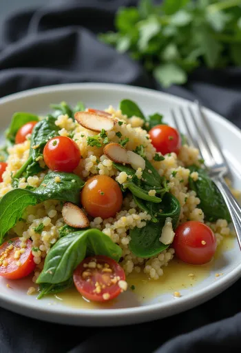 Insalata di quinoa con spinaci e lime