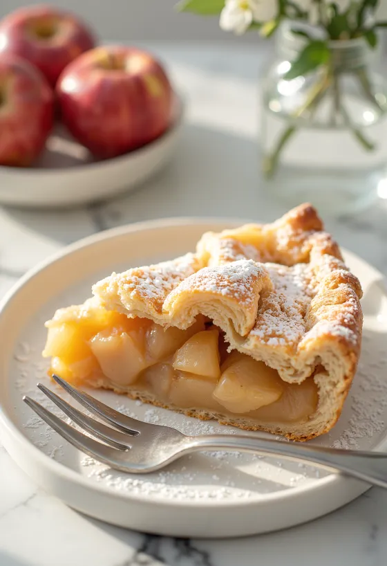 Torta di mele tradizionale – Dolce fatto in casa ripieno di morbide mele alla cannella in un guscio croccante.