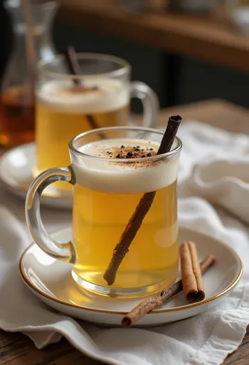 Sidro miele e vaniglia servito in bicchiere