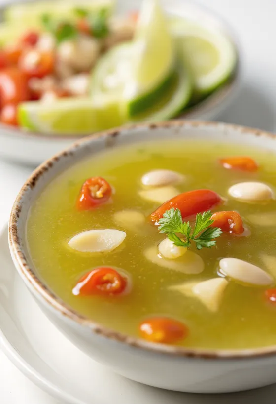 Salsa agrodolce al lime e peperoncino servita in ciotolina