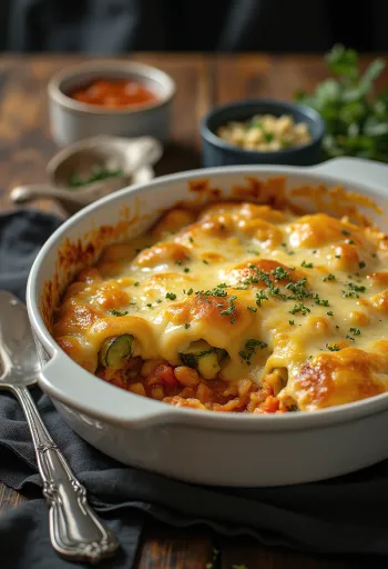 Sformato di zucchine vegano con salsa di pomodoro