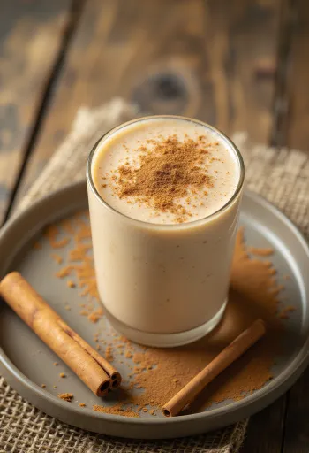 Smoothie alla cannella e zenzero in bicchiere