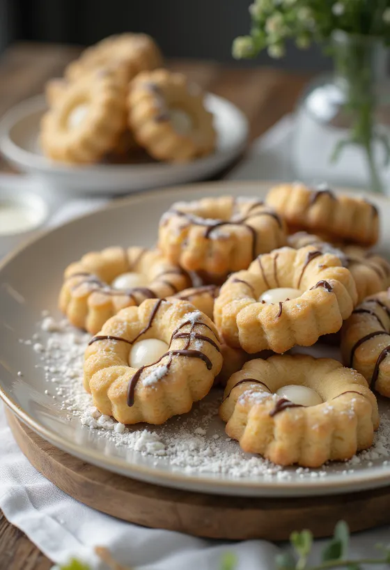 Biscotti al marzapane serviti su un piatto