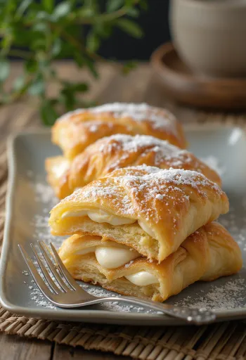 Torta millefoglie italiana con pasta sfoglia croccante e crema alla vaniglia