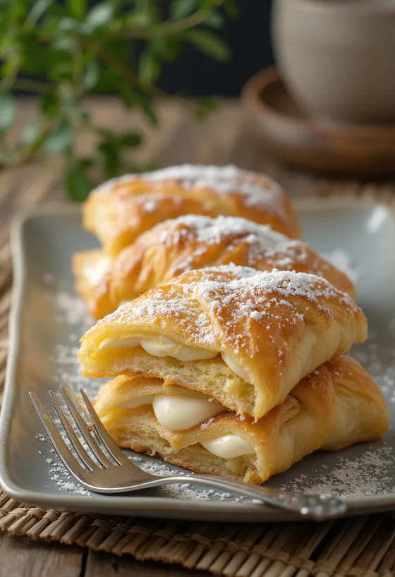 Torta millefoglie italiana con pasta sfoglia croccante e crema alla vaniglia