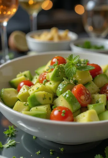 Insalata di avocado e lime con verdure fresche