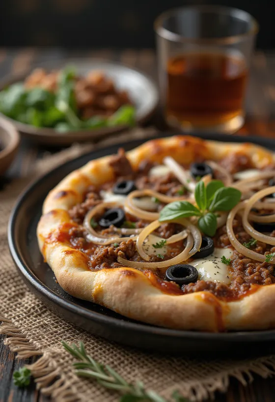 Pizza Libyenne servita