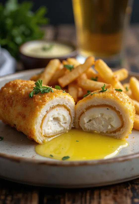 Chicken Kiev fritto dorato