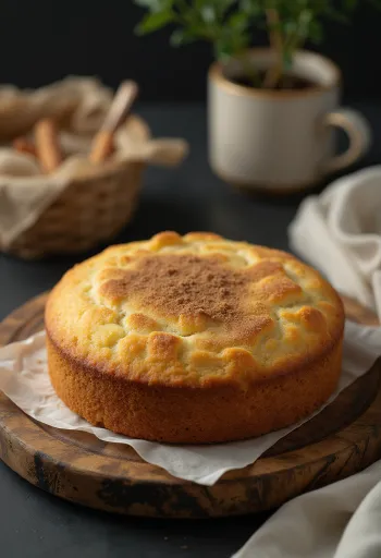 Torta alla cannella servita su un piatto