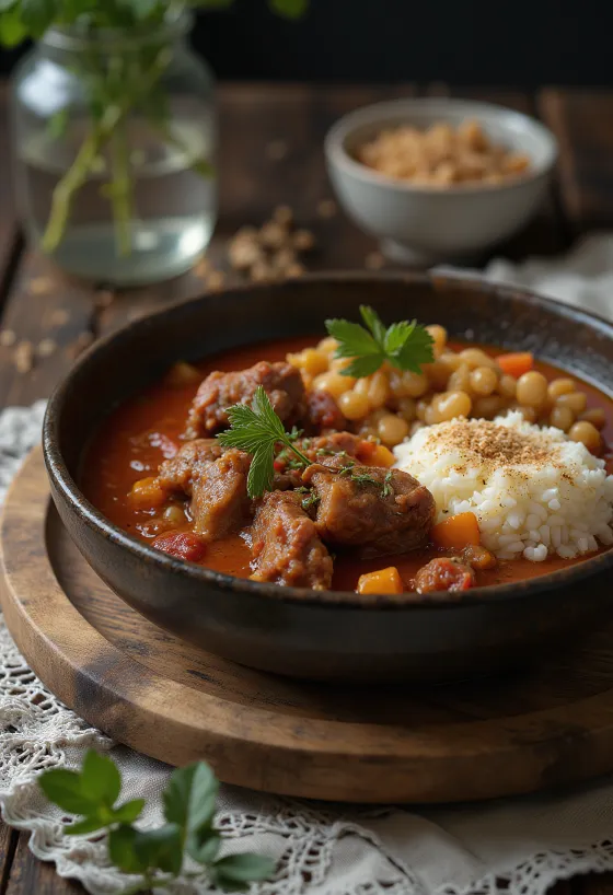 Pörkölt di piccione, preparato in modo tradizionale ungherese