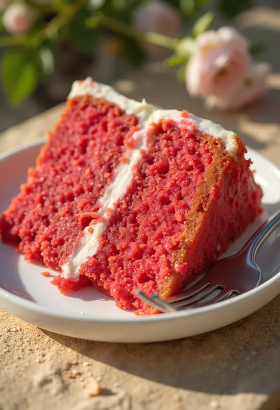 Torta Red Velvet con strati cremosi