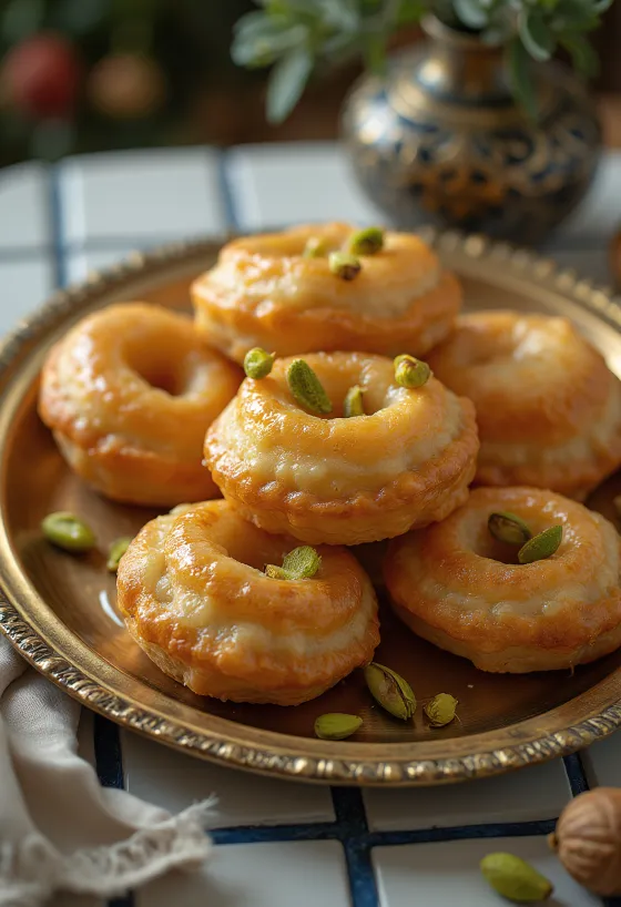 Dolce indiano Balushahi servito