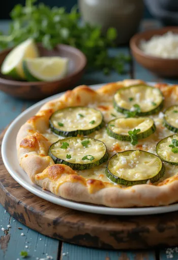 Pizza al Zucchini con zucchine e formaggi