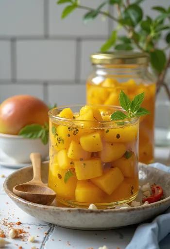 Achar sottaceto indiano in vasetto