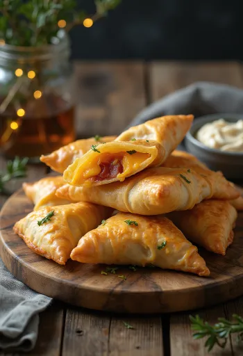 Samosa ripieni di Cheddar e bacon