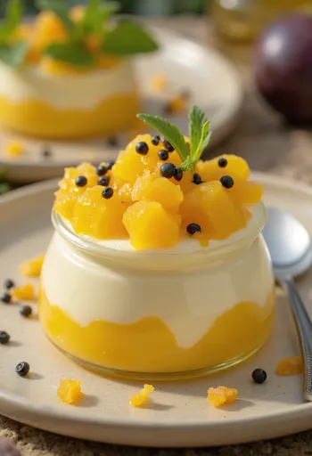 Panna cotta al maracuja in bicchiere