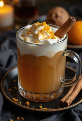 Sidro al rum e cannella servito in un bicchiere