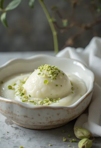 Parfait al cardamomo servito