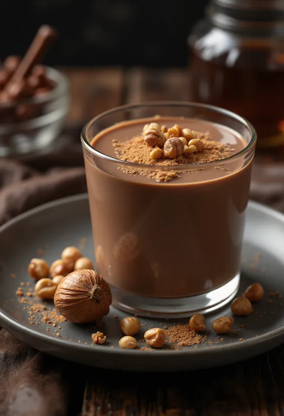 Panna cotta alla Nutella nel bicchiere