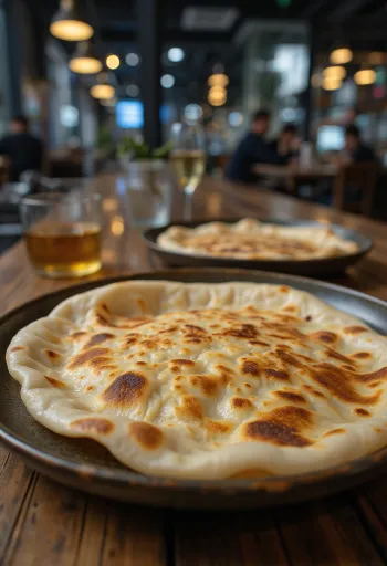 Pane lavash fatto in casa appena sfornato