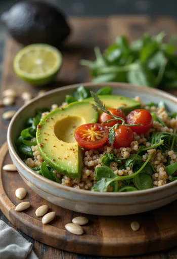 Buddha Bowl di Quinoa e Spinaci con Avocado