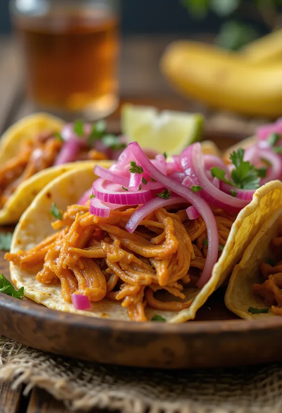 Tacos de Cochinita Pibil serviti
