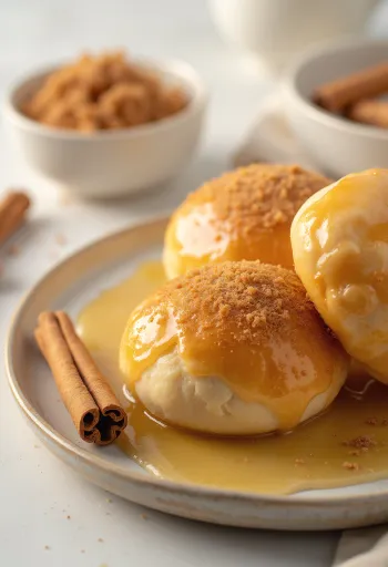 Bao buns allo zucchero e cannella serviti