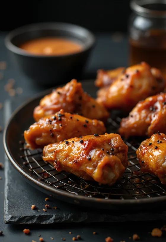 Ali di pollo al forno servite croccanti