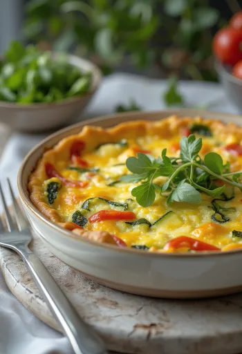 Quiche senza crosta alle verdure affettata