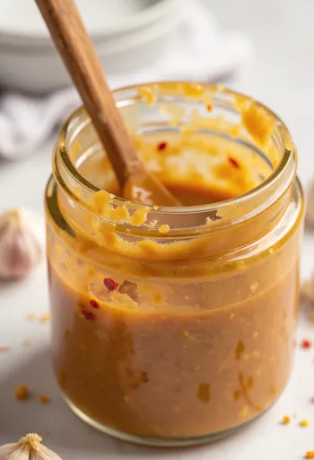 Marinata BBQ al burro di arachidi e peperoncino in ciotola